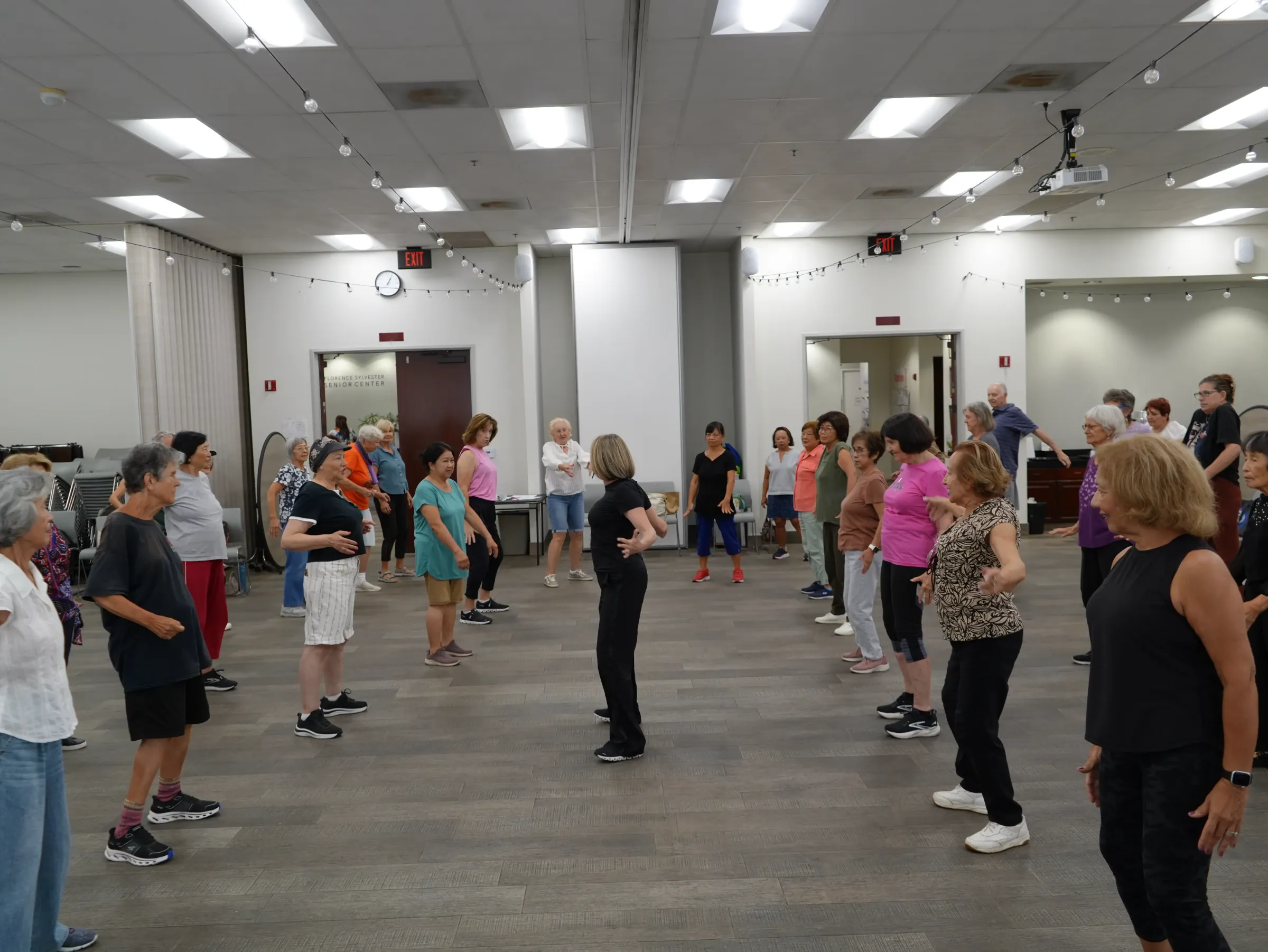 A Sculpt Dance class using light weights and bands