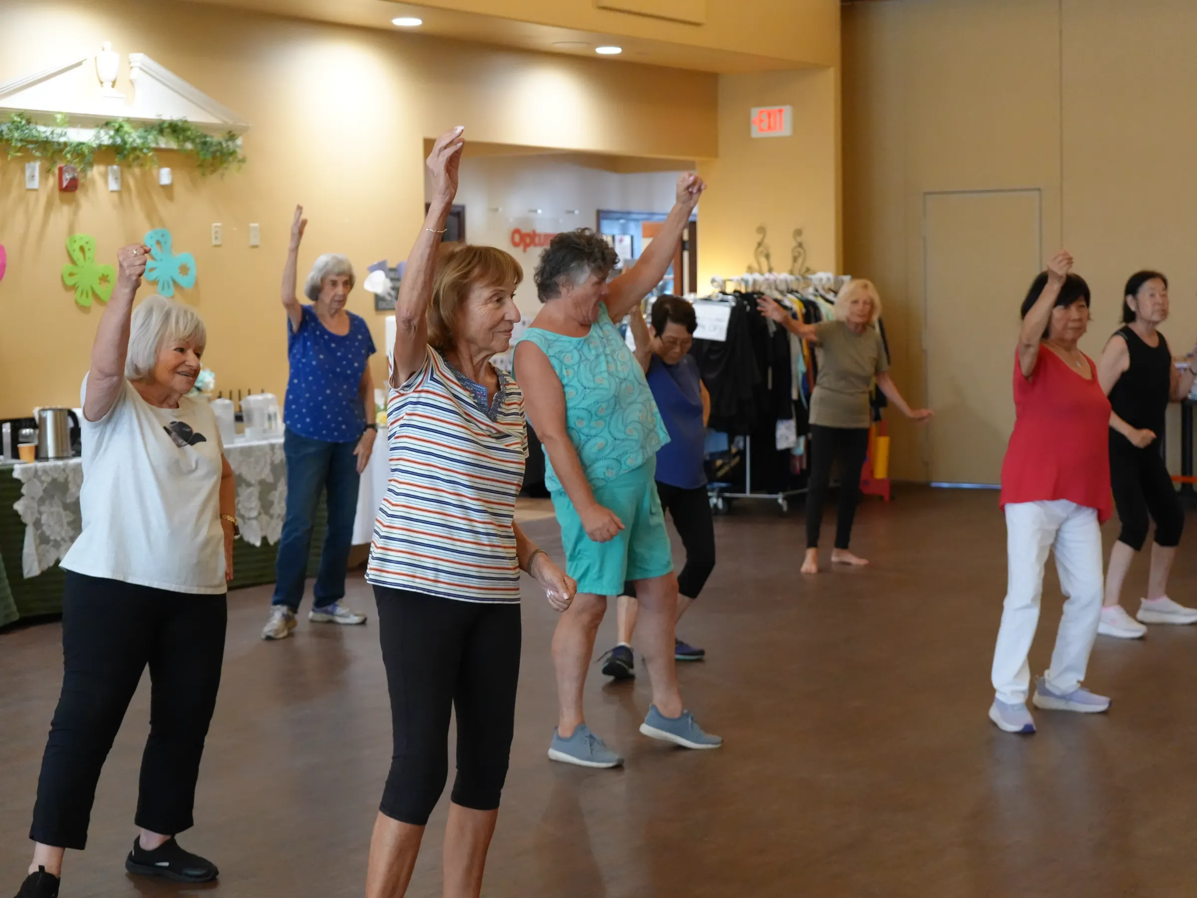 Dancers in a community class